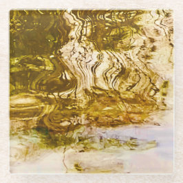 Posavasos De Vidrio Monstruo de agua dorada