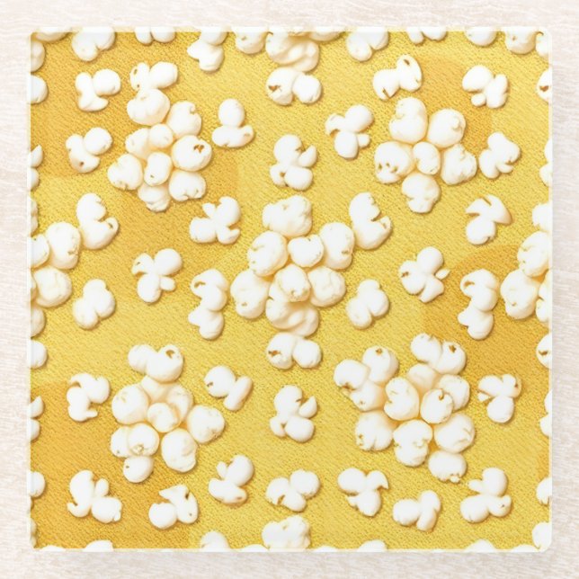 Posavasos De Vidrio Monstruo de camo de oro de palomitas de maíz (Anverso)