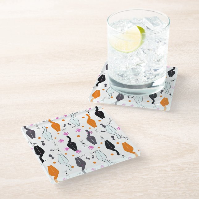 Posavasos De Vidrio Monstruo de gatos (Angular)