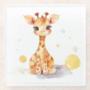 Posavasos De Vidrio Monstruo de jirafa de bebé