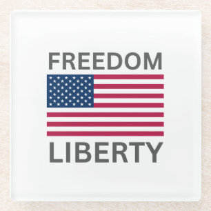 Posavasos De Vidrio Monstruo de la bandera estadounidense Freedom™