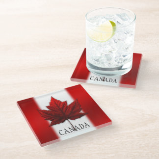 Posavasos De Vidrio Monstruo de la montaña rusa de la bandera de Canad