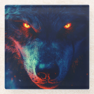 Posavasos De Vidrio Monstruo de lobo único