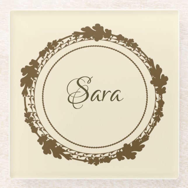 Posavasos De Vidrio Monstruo de oro personalizado (Anverso)