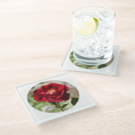 Posavasos De Vidrio Monstruo de Rosa antiguo