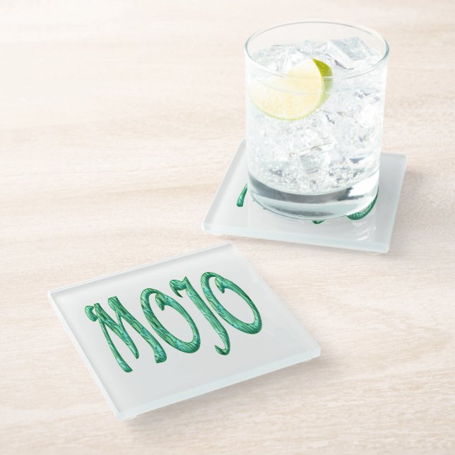 Posavasos De Vidrio Monstruo de vidrio blanco Mojo (Angular)