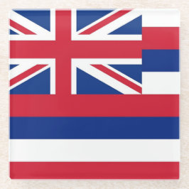 Posavasos De Vidrio Monstruo de vidrio con bandera de Hawaii, Estados 