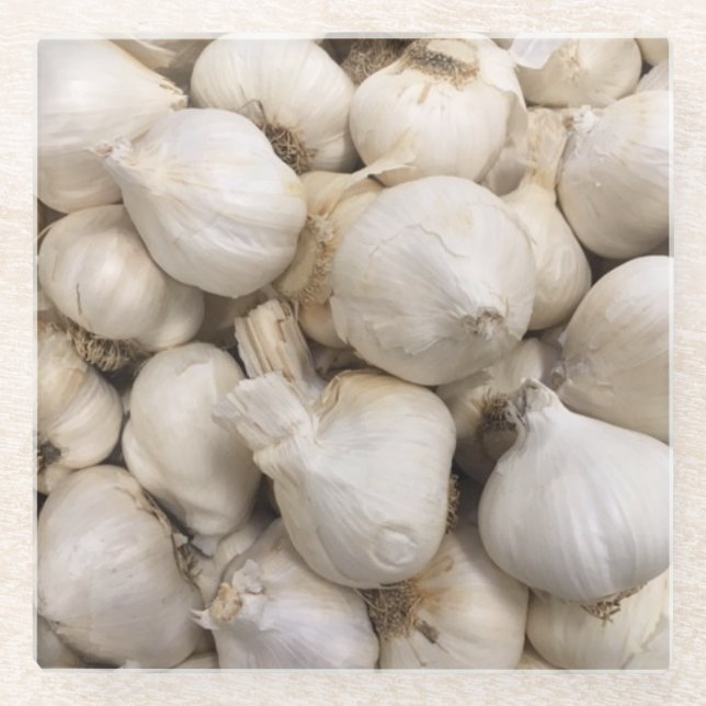 Posavasos De Vidrio Monstruo de vidrio de ajo (Anverso)