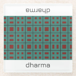 Posavasos De Vidrio Monstruo de vidrio de diseño geométrico