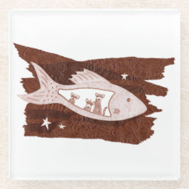 Posavasos De Vidrio Monstruo de vidrio de Ferrets espaciales