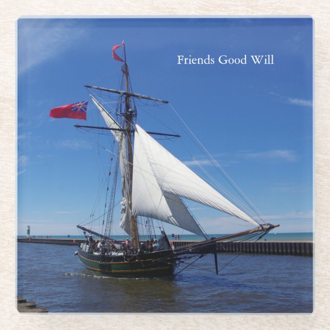 Posavasos De Vidrio Monstruo de vidrio de Friends Good Will (Anverso)