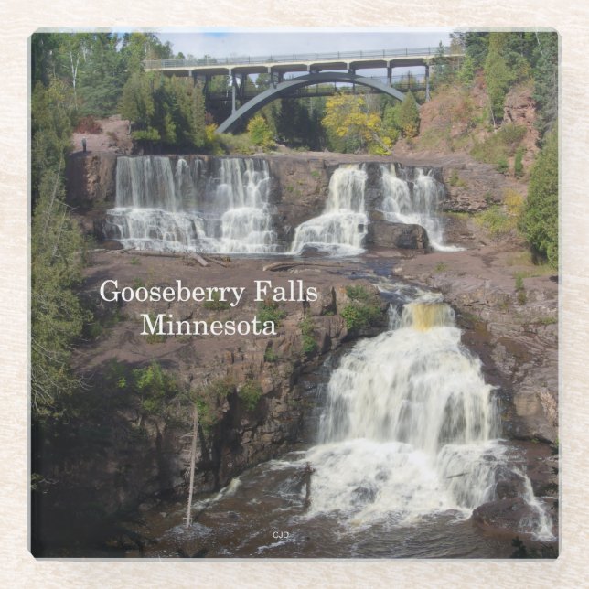 Posavasos De Vidrio Monstruo de vidrio de Gooseberry Falls (Anverso)
