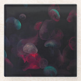 Posavasos De Vidrio Monstruo de vidrio de medusas místicas