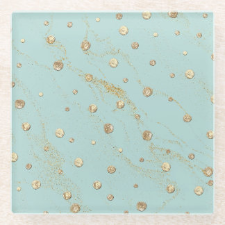 Posavasos De Vidrio Monstruo de vidrio de oro