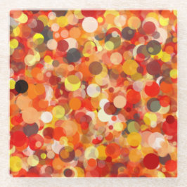 Posavasos De Vidrio Monstruo De Vidrio De Punto naranja