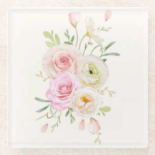 Posavasos De Vidrio Monstruo de vidrio floral
