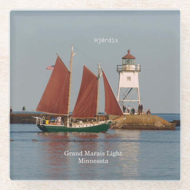 Posavasos De Vidrio Monstruo de vidrio Hjordis (Anverso)