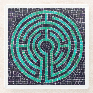 Posavasos De Vidrio Monstruo de vidrio LABYRINTH III - Blanco