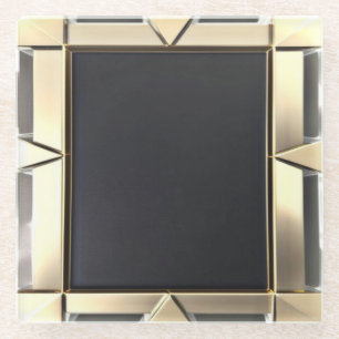 Posavasos De Vidrio Monstruo de vidrio/Neo de oro/escayola