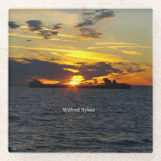 Posavasos De Vidrio Monstruo de vidrio para atardecer Wilfred Sykes (Anverso)