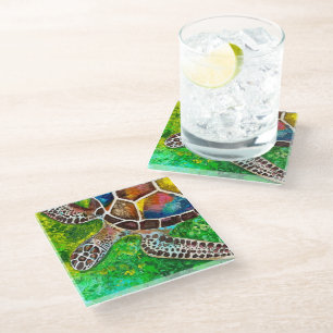 Posavasos De Vidrio Monstruo de vidrio para tortugas