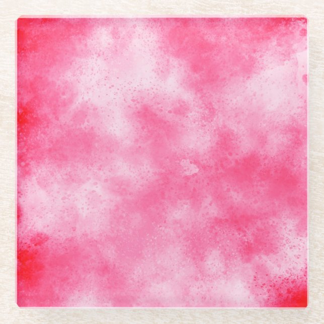 Posavasos De Vidrio Monstruo de vidrio rosado (Anverso)