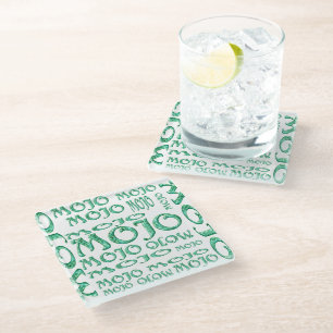Posavasos De Vidrio Monstruo de vidrio transparente Mojo