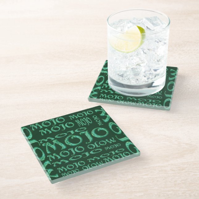 Posavasos De Vidrio Monstruo de vidrio verde mojo (Angular)