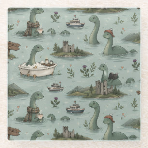 Posavasos De Vidrio Monstruo del lago Ness 