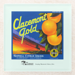 Posavasos De Vidrio Monstruo - Etiqueta del cráneo de fruta Claremont