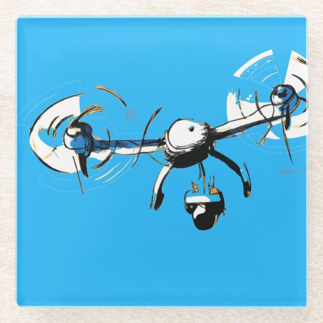 Posavasos De Vidrio Monstruo piloto de la UAS (Anverso)