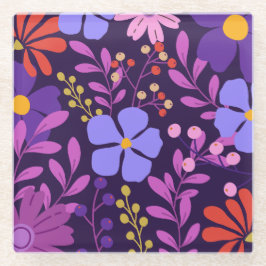 Posavasos De Vidrio Monstruo tropical moderno y vibrante