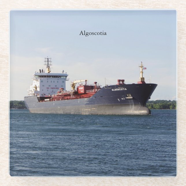 Posavasos De Vidrio Montaña de vidrio Algoscotia (Anverso)