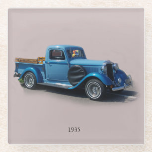 Posavasos De Vidrio Montaña de vidrio Blue Truck de 1935