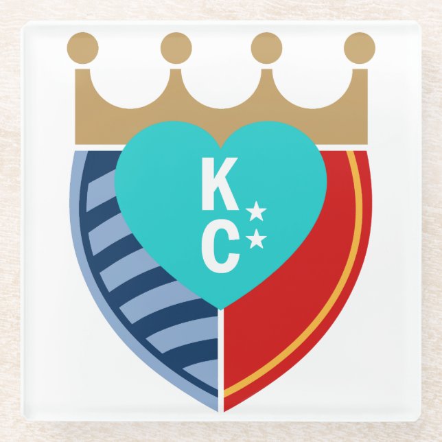 Posavasos De Vidrio Montaña deportiva de Kansas City (Anverso)