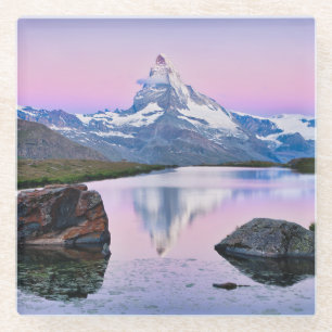 Posavasos De Vidrio Montaña Matterhorn en Zermatt, Suiza