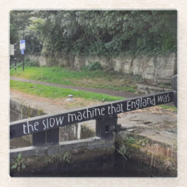 Posavasos De Vidrio montaña rusa con tema de canal