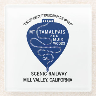Posavasos De Vidrio Montaña Rusa Ferrocarril Más Torcido Mt Tamalpais