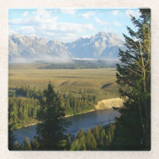 Posavasos De Vidrio Montañas y río de Jackson Hole