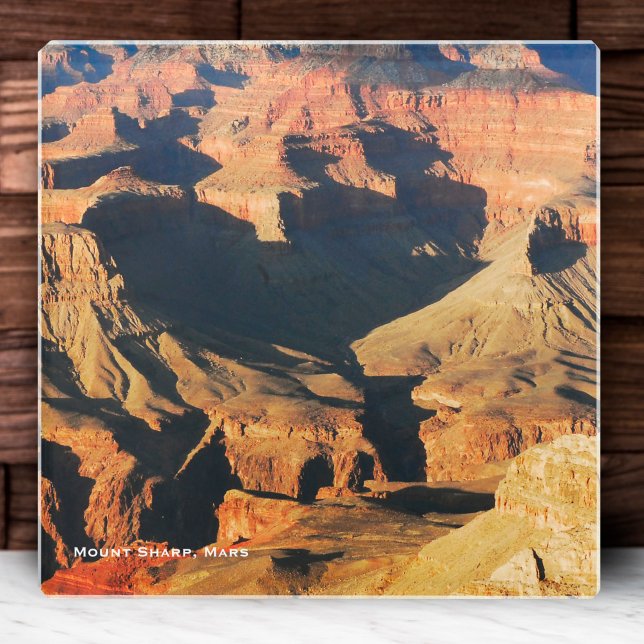 Posavasos De Vidrio Monte Sharp en la foto de Planet Mars (Subido por el creador)