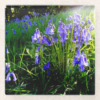 Posavasos De Vidrio Montura de vidrio azul