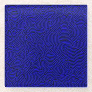 Posavasos De Vidrio Montura de vidrio Blue Whats