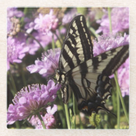 Posavasos De Vidrio Montura de vidrio de mariposa