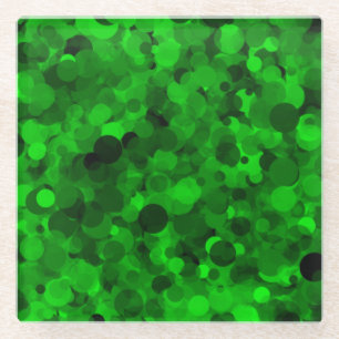 Posavasos De Vidrio Montura de vidrio de punto verde