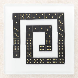 Posavasos De Vidrio Montura de vidrio espiral de Domino