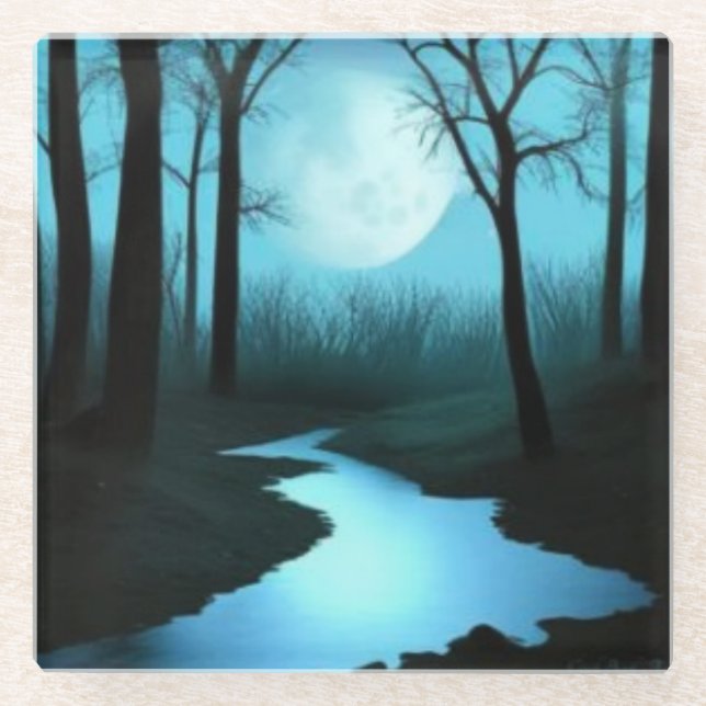 Posavasos De Vidrio Moon Creek Coaster (Anverso)