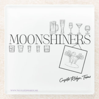 Posavasos De Vidrio Moonshiners Glass Coaster
