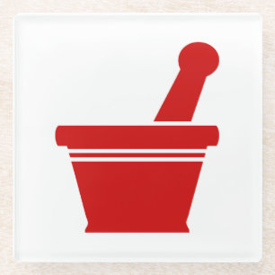 Posavasos De Vidrio Mortero & Mano