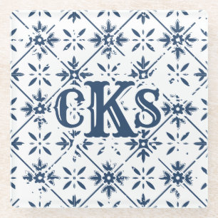 Posavasos De Vidrio Mosaico con problemas de patrón español