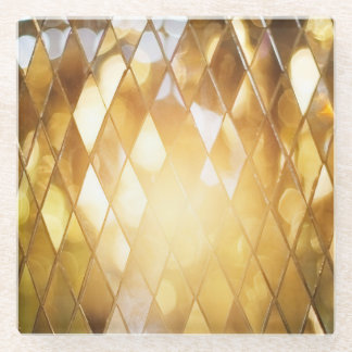 Posavasos De Vidrio Mosaico dorado: Efecto de vidrio brillante.